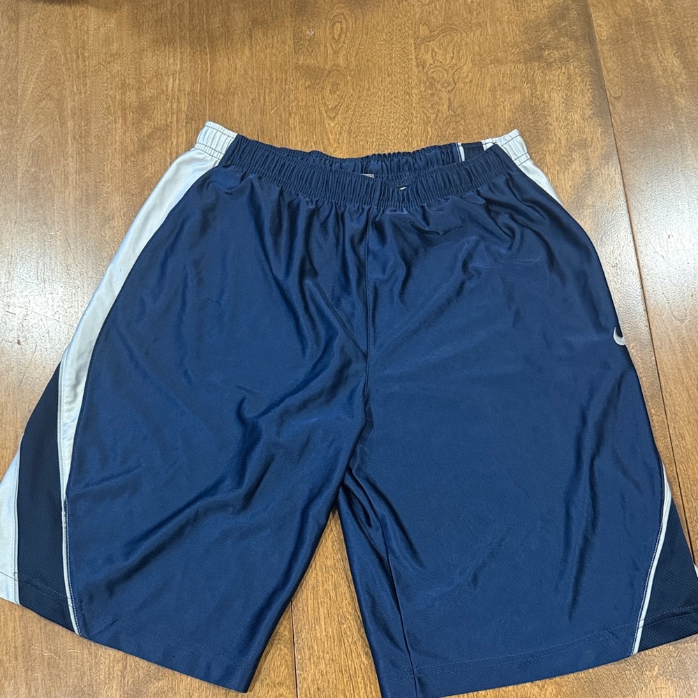 Nike Men's Blue and Gray Athletic Shorts